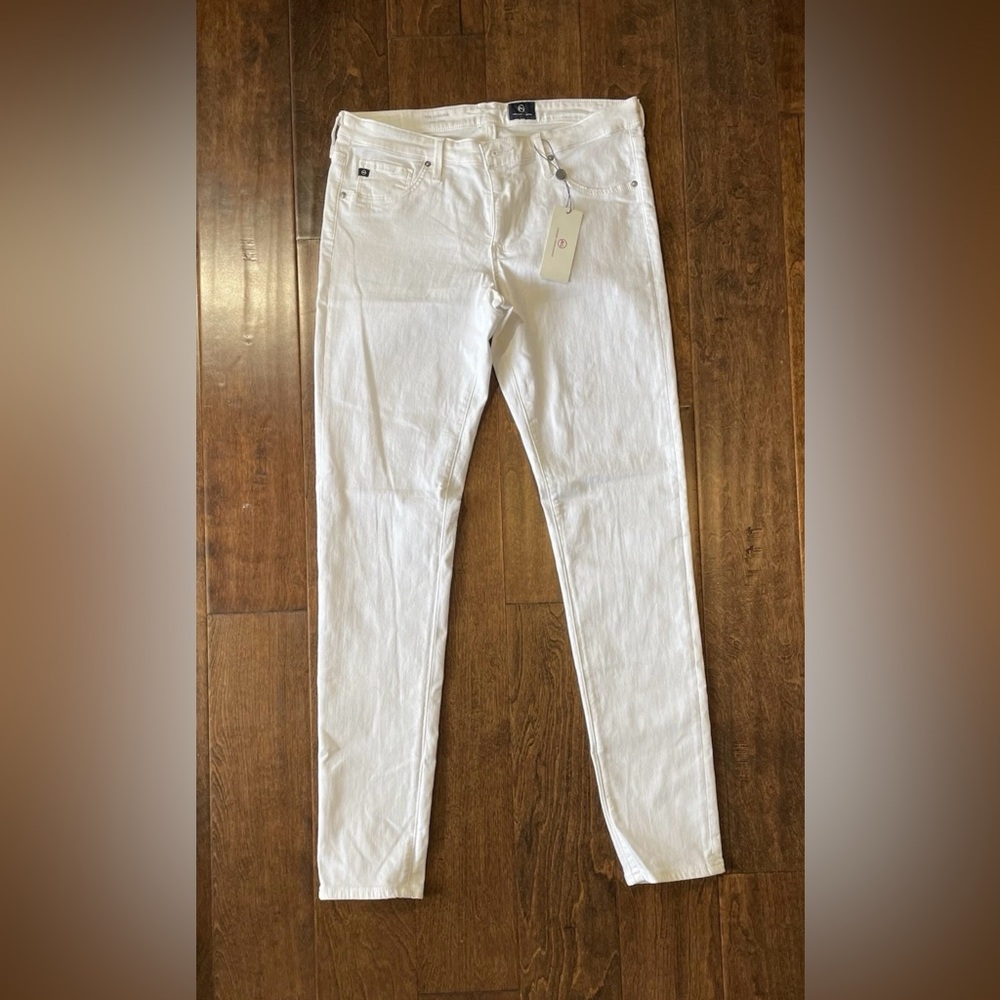 NWT AG Adriano Goldschmied Jeans 30R White The Legging Super Skinny